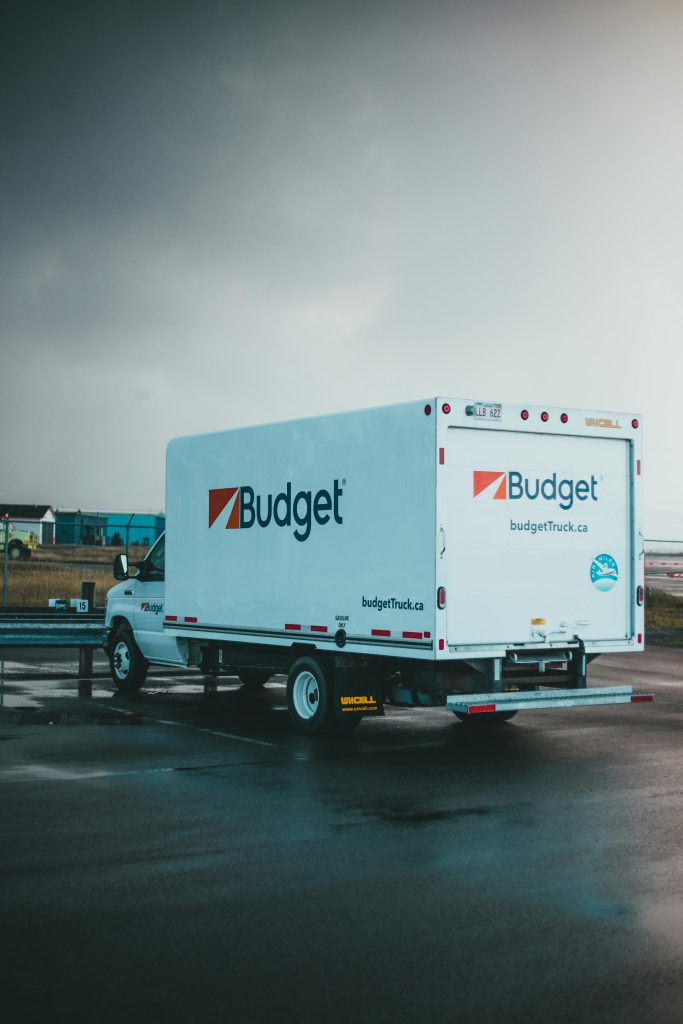 Budget moving truck.